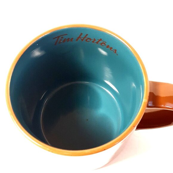 Tim Hortons 2017 Limited Edition Flying Geese Coffee Cup Mug 017 Brown 16 oz - Picture 5 of 6